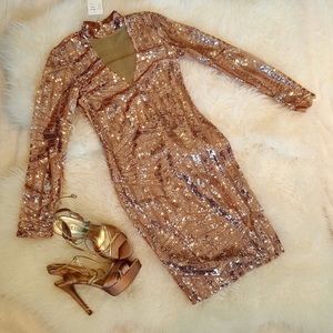 Rose Gold Sequin Dress